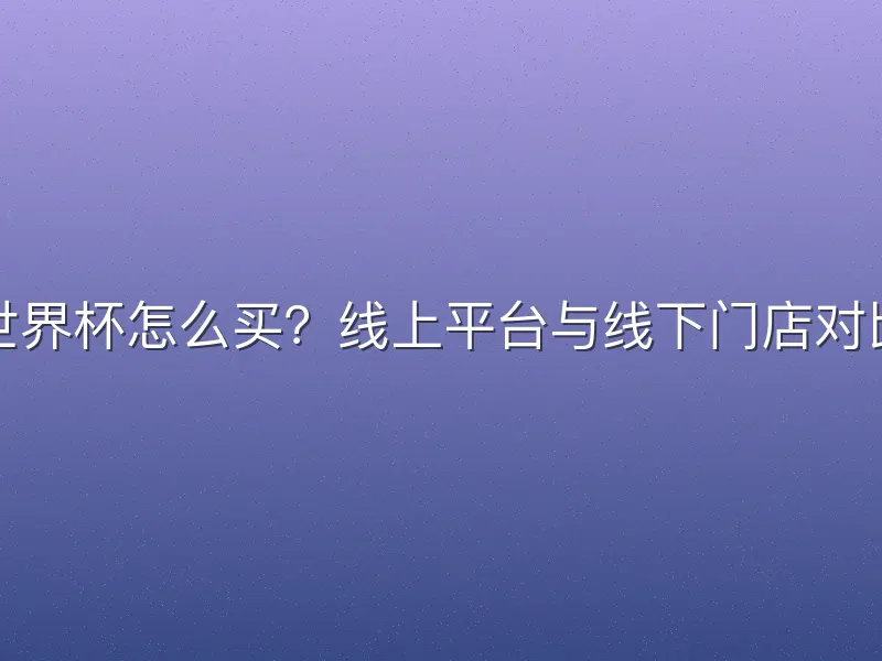 世界杯怎么买？线上平台与线下门店对比